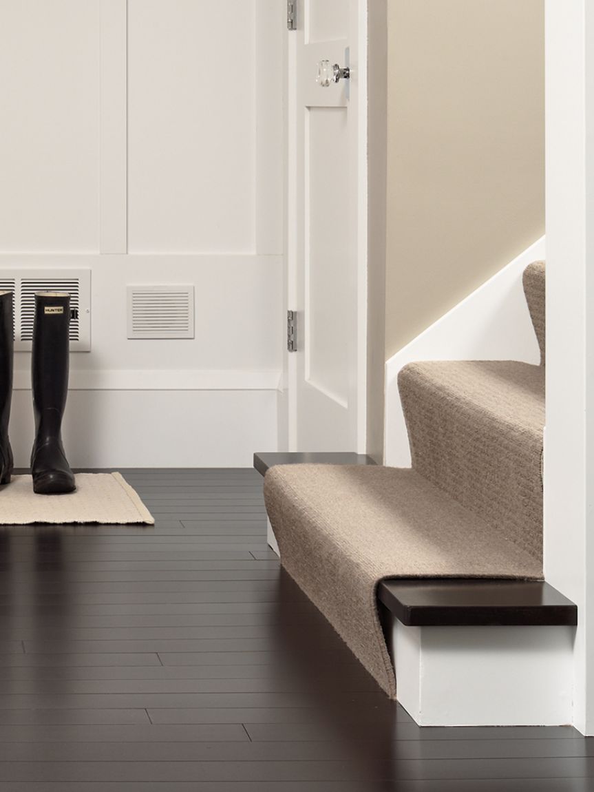 Hardwood flooring in entryway